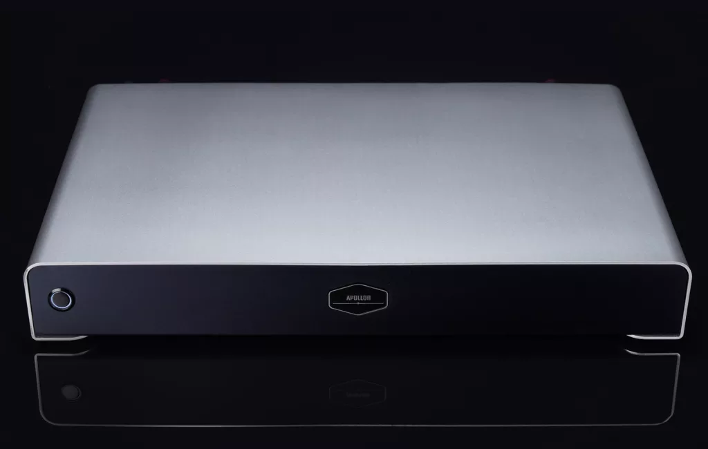 Hypex NCx500 Dual Mono Amplifier Apollon Audio Silver Color Front view